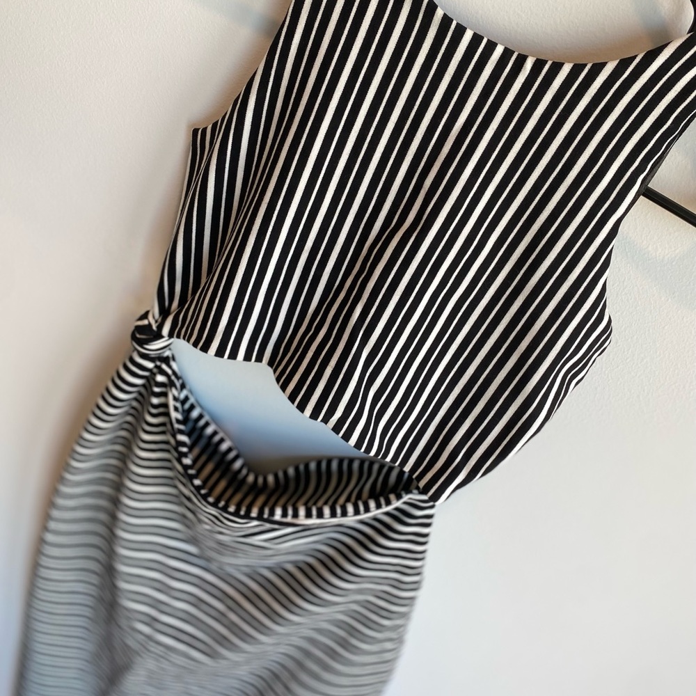 Black and white two piece skirt set